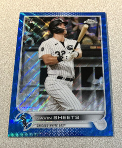 2022 Topps Chrome Blue Wave Refractor #146 Gavin Sheets White Sox /75