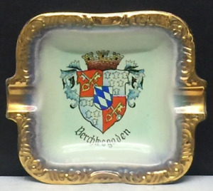 Berchtesgaden Germany Coat of Arms Ceramic Ashtray Numbered 4 X 4