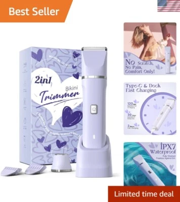 Afeitadora eléctrica versátil en húmedo/seco - sin quemaduras de afeitar, ideal para todo tipo de vello corporal Foto 1 de 4