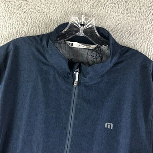 Travis Mathew Full Zip Golfjacke Herren Large blau Innenfutter Performance Logo - Bild 1 von 14