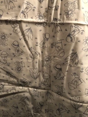 Retro Children's Style Fabrics Navy on White MARCUS BROTHERS 1 Yard - Image 1 of 4