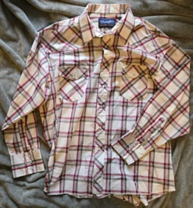1950's - Wrangler - Long Sleeve - Western - Pearl Snap - Size XL - Button Up - Picture 1 of 4