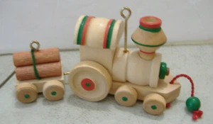 WOODEN TRAIN 1985 HALLMARK ORNAMENT - Picture 1 of 3