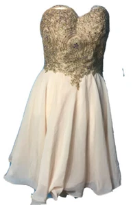 Vestito online bambino donna taglia 4 linea A abito pizzo ritorno a casa mini dress nudo scegli - Foto 1 di 12