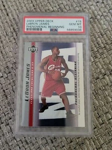 2003 Upper Deck LeBron James Phenomenal Beginning #15 PSA 10 Rookie RC - Bild 1 von 2