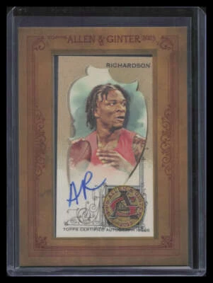 2023 Topps Allen Ginter Framed Mini Autographs Anthony Richardson Rookie Auto - Image 1 of 2