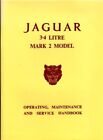 Jaguar 3.4 Litre Mark 2 Model Owner's Handbook (USED)