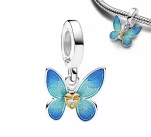 💖 Charm Anhänger SCHMETTERLING 925 Silber für Pandora Armband oder Halskette - Bild 1 von 2