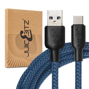 JuicEBitz® USB C Kabel do szybkiej ładowarki Typ C pleciony do Samsung S25 S24 S23 S22 - Zdjęcie 1 z 151