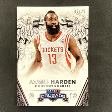 2013-14 Panini Crusade #64 James Harden Silver Parallel SP #/25 Houston Rockets
