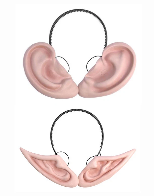 Giant Rubber Ears on Headband Fancy Dress Prostatic Latex Elf Pixie Big BFG  - Image 1 of 1