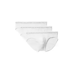 Paquete de 3 breves de bikini con logotipo básico de Michael Kors Supreme Touch - blanco - Imagen 1 de 3