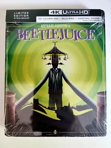 Beetlejuice Steelbook: 4K, Blu Ray, Digital Sealed New Mint US Ships in Box - Imagen 1 de 7