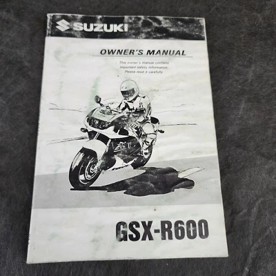 Suzuki GSX R 600 Owners Manual User Operator Guide - Image 1 of 2