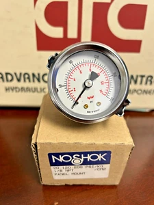NOSHOK GAUGE, 20.120.200PSI/KG/CM2, 1/8 NPT - Picture 1 of 2