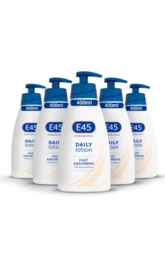 E45 Daily Skin Lotion 400 ml x5 Pack – Perfume-Free