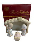 Precious Moments "The Nativity" 4 Four Piece Porcelain Mini-Mini Enesco #528129