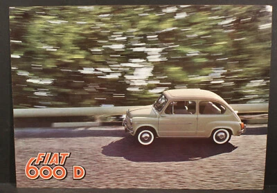 Very Nice Fiat 600 D  ORIGINAL Sales Brochure  - Imagem 1 de 4