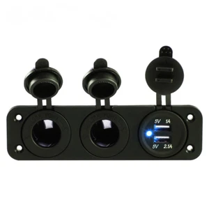 Auto Dual Zigarettenanzünder Basis Wasserdicht USB Port Auto Ladegerät Modifizierte Pfanne - Bild 1 von 4