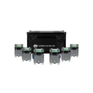 ADJ ELEMENT H6 PAK Chrome 6x IP54-Rated DMX Uplighters with Charging Case - Picture 1 of 3