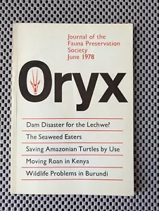 Oryx Journal Of The Fauna Presentation Society June 1978 - Picture 1 of 5