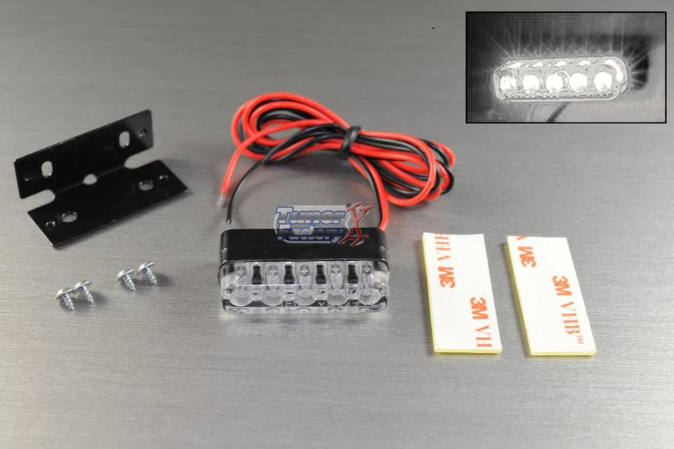 Luz de funcionamiento adhesiva para carenado Kawasaki GTR ZZR ZX1000 1400 Concours 14 blanca Foto 1 de 1