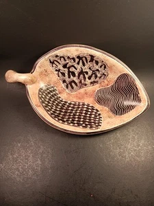 Schöne Speckstein geätzt Blattform Schmuck Schale Schale - Bild 1 von 10