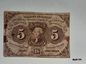 1862 First Issue 5c Fractional Currency! - Picture 1 of 4