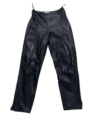 Pantalones de cuero negros vintage Vakko talla 8 Foto 1 de 4