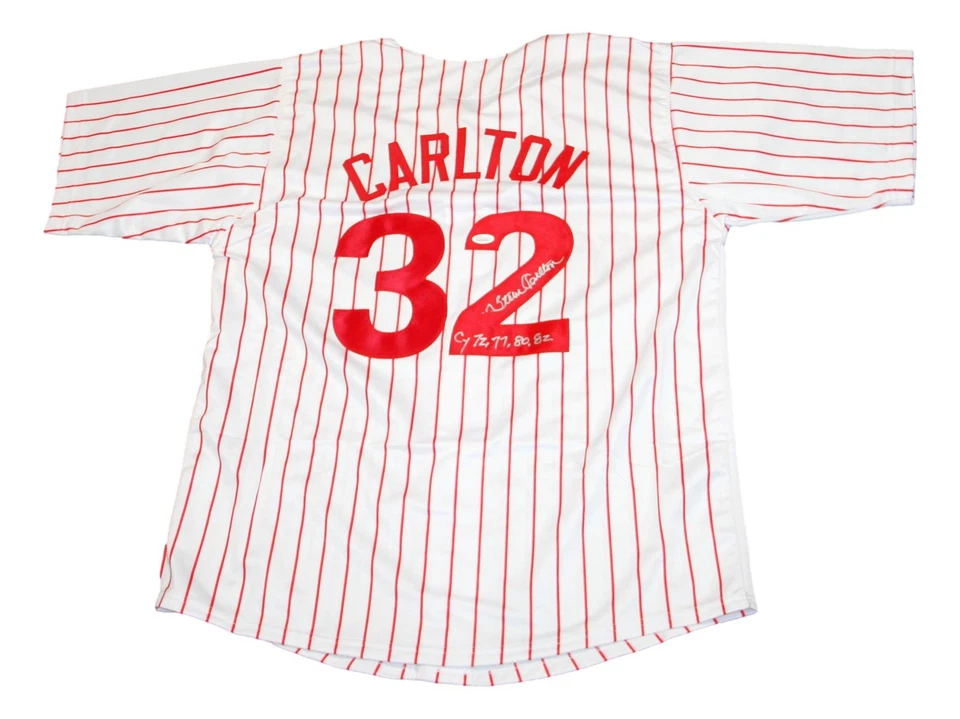 Steve Carlton Autographed Jersey XL Phillies JSA - Image 1 of 4