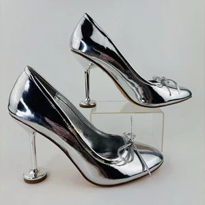Zapatos de salón de aguja Azalea Wang para mujer talla 8 zapatos de tacón alto carmalita plateados - Imagen 1 de 7