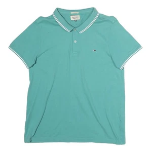 HILFIGER DENIM Damen Poloshirt Grün Kurzarm Uni 2XL Baumwolle - Bild 1 von 6