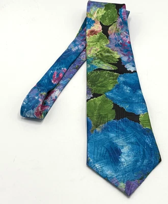 Vintage Wembley Tie Made in USA – Bold Floral Print 58" Long Necktie - Image 1 of 4