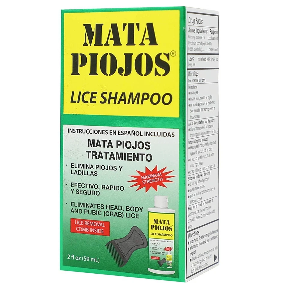 CHAMPÚ TRATAMIENTO PIOJOS MEDICADO MATA PIOJOS, 2 FL. OZ.  Exp. 02/2026 Foto 1 de 1