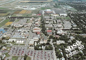 Postcard ND: Aerial View, North Dakota State University, Fargo, Posted 1999 - Picture 1 of 2