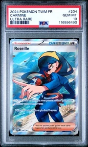 2024 Pokemon French Twm Fr-Twilight Masquerade #204 Carmine Ultra Rare PSA 10 - Picture 1 of 2