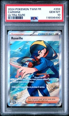 2024 Pokemon French Twm Fr-Twilight Masquerade #204 Carmine Ultra Rare PSA 10 - Image 1 of 2