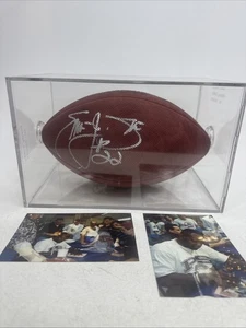 Emmitt Smith Signed Wilson Official Football In BallQube Football Holder - Picture 1 of 7