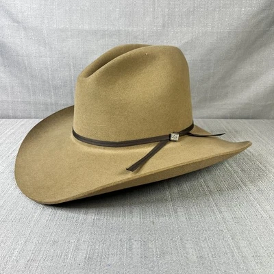 Шляпа миротворца Stetson John Wayne размер 7 бежевая шерстяная вестерн ковбойская одежда для ранчо - Изображение 1 из 4