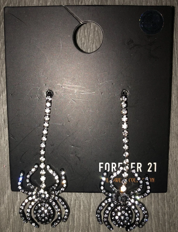 Pendientes de araña colgantes de diamantes de imitación de Halloween NUEVO Foto 1 de 1