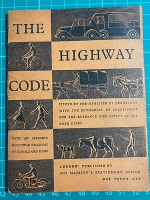 Vintage C1940's The Highway Code Minister of Transport Booklet - Image 1 of 4