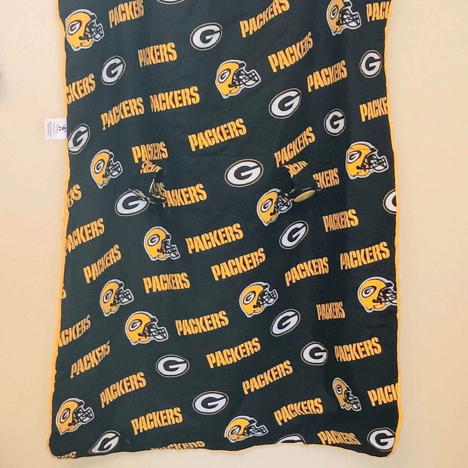 Baby Fanatic Green Bay Packers Canopy Infant Car Seat Cover Yellow Underside EUC - Image 1 of 4