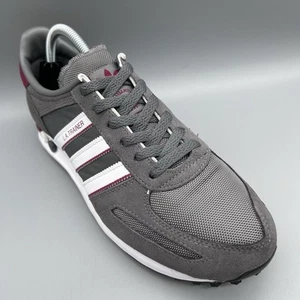 2023 Adidas Originals LA Trainers IF8417 Grey White Mens Uk 8.5 Terraces Casuals - Picture 1 of 8
