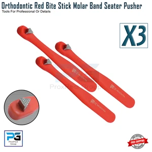 Barra de mordida dental roja banda molar de alto calor asientos odontología ortoempujador laboratorio X3 - Imagen 1 de 9
