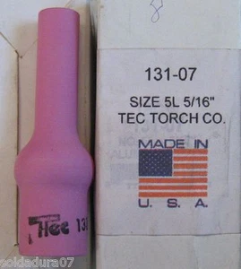 Tobera ceramica Soldadura TIG 131.07 GENUINA TEC size 5L 5/16" - Hecho en USA - Imagen 1 de 1