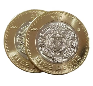 Die Chip in $10 ten Pesos 2022 Bimetallic coin - moneda con error en anverso - Picture 1 of 8