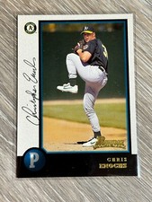 1998 CHRIS ENOCHS BOWMAN ROOKIE CARD #184  OAKLAND ATHLETICS RC