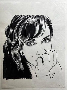 Retrato de una dama bonita arte original de Craig Horky - Imagen 1 de 1