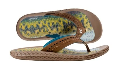 TALLA #12 SANDALIA ABATIBLE KORKERS FISH DEYOUNG BASS SUELA FIJA DE CUBIERTA KLING-ON Foto 1 de 4