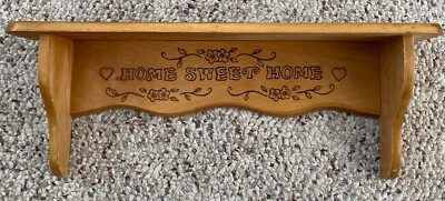 Estante de madera para platos “Home Sweet Home” - 17,5” de largo Foto 1 de 4